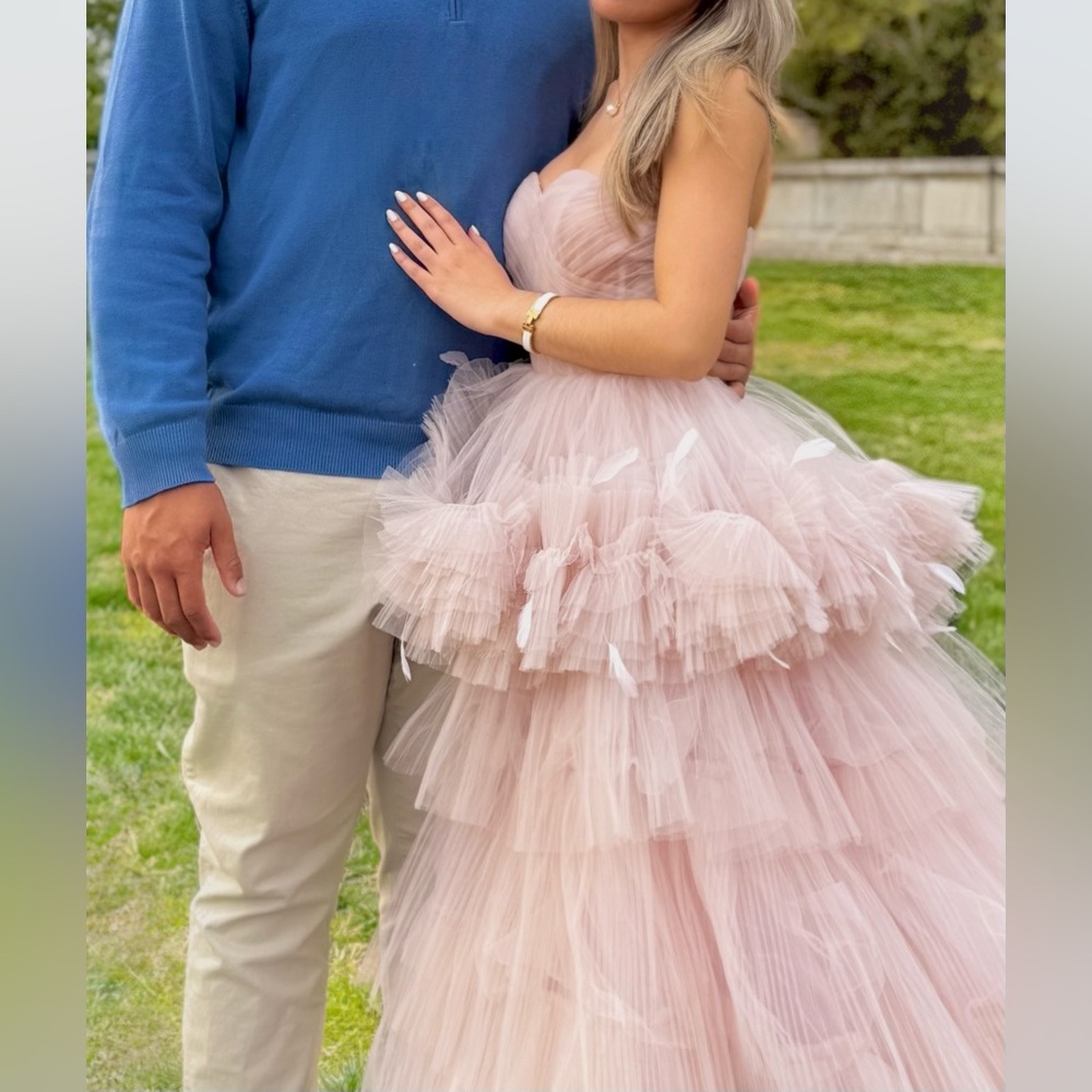 Light Pink Mac Duggal Prom Dress